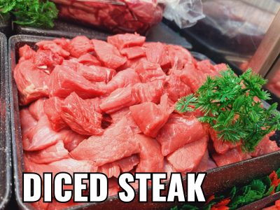 diced steak